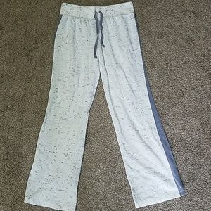 White and gray sweatpants